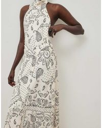 NA-KD - Halterneck Wrap Detail Maxi Dress - Lyst