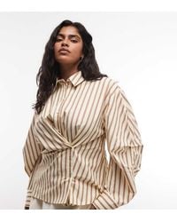 ASOS - Asos Design Curve Cinched Wrap Cocoon Sleeve Shirt - Lyst