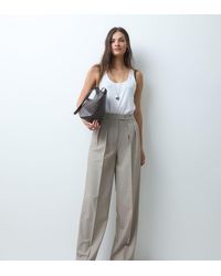 ASOS - Tall Tailored Wide Leg Trousers With Pleat Detail - Lyst
