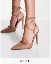 ASOS - Wide Fit Prize Tie Leg High Heeled Shoes - Lyst