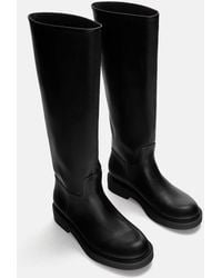 Pull&Bear - Flat Knee High Boots - Lyst