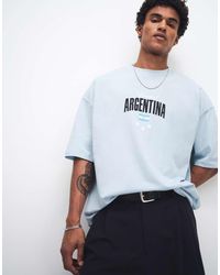 ASOS - Oversized T-Shirt With Argentina Football Graphic - Lyst