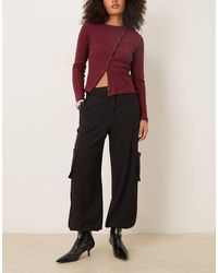 ASOS - Tailored Straight Leg Pants With Cuffs And Utility Pocket Detail - Lyst