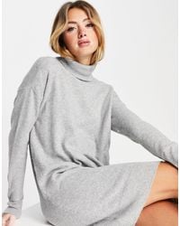 Vero Moda - Roll Neck Mini Sweater Dress - Lyst