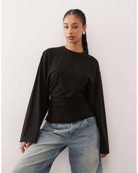 Weekday - Cinched Waist Long Sleeve T-shirt - Lyst