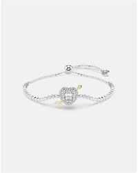 Swarovski - Idyllia Bracelet, Mixed Cuts, Heart With Arrow, Rhodium Plated - Lyst