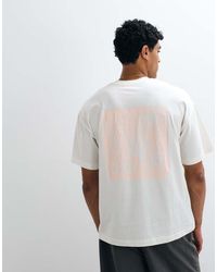 SELECTED - Boxy Fit T-Shirt With Abstract Flower Backprint - Lyst