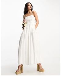 Sister Jane - Dream Bridal Beaded Maxi Cami Dress With Pockets - Lyst