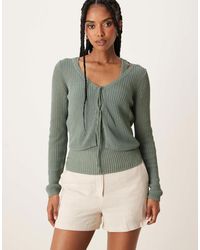 Mango - Tie Front Lightweight Cardigan - Lyst