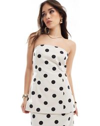 4th & Reckless - Linen Blend Bandeau Longline Top Co-ord - Lyst