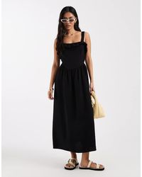 New Look - Frill Detail Strappy Midi Dress - Lyst