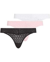 Calvin Klein - Modern Lace 3 Pack Low Rise Lingerie Thongs - Lyst