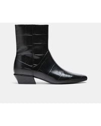 Stradivarius - Croc-effect Heeled Ankle Boots - Lyst
