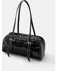 Pull&Bear - Textured Shoulder Bag - Lyst