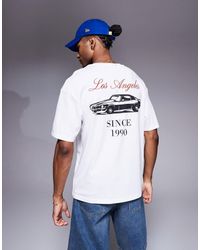 ADPT - T-shirt oversize avec imprimé au dos - crème - Lyst