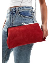 Accessorize - Pochette en suédine avec structure et clip - Lyst
