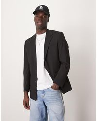 SELECTED - Giacca Da Abito Oversize Nera - Lyst