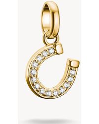 Thomas Sabo - Charm Pendant Horseshoe With Stones Connect-Plated - Lyst
