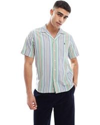 Polo Ralph Lauren - Chemise oversize classique à manches courtes, logo emblématique et rayures multicolores - /vert - Lyst