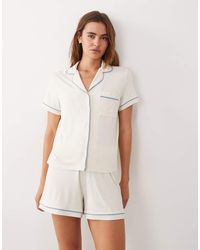 ASOS - Super Soft Short Sleeve Shirt And Short Pajama Set - Lyst