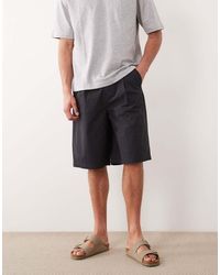 ASOS - Longer Length Elasticated Jort With Pleat - Lyst