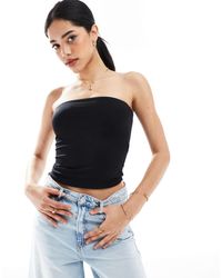 Bershka - – trägerloses oberteil aus polyamid - Lyst