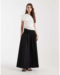ASOS - Shirred Waist Detail Maxi Skirt - Lyst