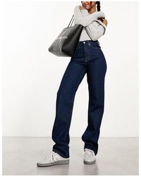 Calvin Klein - Jean droit à taille haute délavé - Lyst