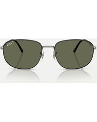 Ray-Ban - Rb3754 Rectangle Polarised Sunglasses With Lens - Lyst