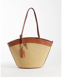 Mango - Borsa Da Spalla Intrecciata Con Finiture - Lyst
