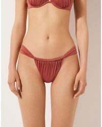 Calzedonia - Calzendonia Brazilian Bikini Bottoms Shiny Satin - Lyst