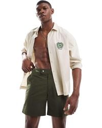 Polo Ralph Lauren - Monaco Icon Logo Lux Nylon Mid Swim Shorts Classic Fit - Lyst
