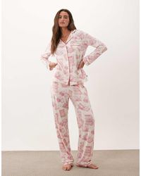 Chelsea Peers - Super Soft Button-up Pyjama Set - Lyst