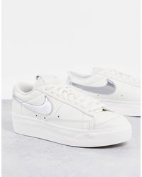 nike black platform trainers