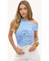 Loavies - Polished Grace Top With Floral Detail - Lyst