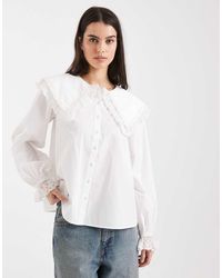 Miss Selfridge - Lace Collar Blouse - Lyst