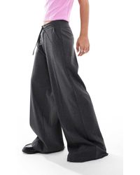 ONLY - Broek Met Middelhoge Taille En Wijde Pijpen - Lyst