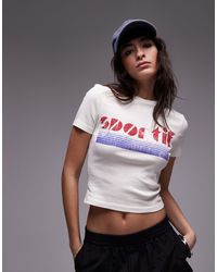 TOPSHOP - Graphic Sportif Baby Tee - Lyst