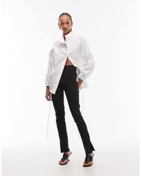 ASOS - Legging Van Bengaline Met Zijsplit - Lyst