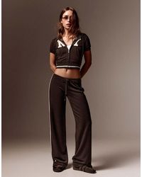 Bershka - Contrast Side-stripe joggers - Lyst