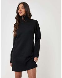 Threadbare - Turtle Neck Mini Jumper Dress - Lyst