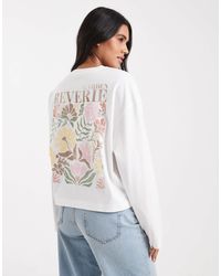 Miss Selfridge - – langärmliges skater-t-shirt mit print - Lyst