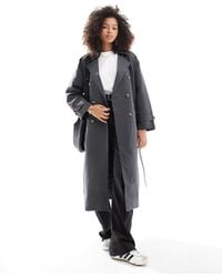 Vero Moda - Longline Belted Trench Coat - Lyst