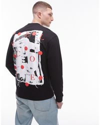 TOPMAN - – langärmliges oversize-t-shirt - Lyst