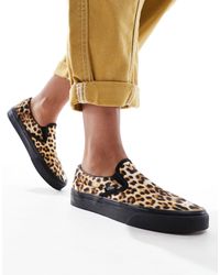 Vans - Classic - sneakers senza lacci con stampa leopardata - Lyst