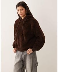 ASOS - Sweat à capuche oversize et épais en imitation peau - Lyst