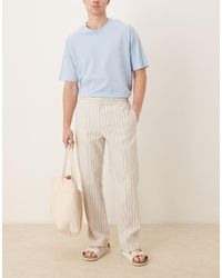 ASOS - – elegante, gerade geschnittene hose aus baumwollmix - Lyst