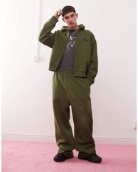 Reclaimed (vintage) - Joggers Caquis De Pernera Ancha De (Parte De Un Conjunto)-Verde - Lyst