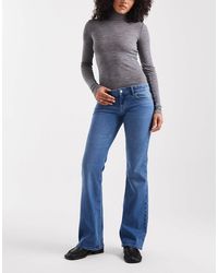 ONLY - Lola Super Low Waist Flared Jeans - Lyst