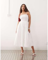 Amy Lynn - Polly Shirred Midi Dress - Lyst